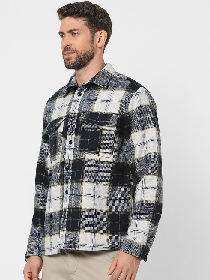 Dark Blue Full Sleeves Overshirt