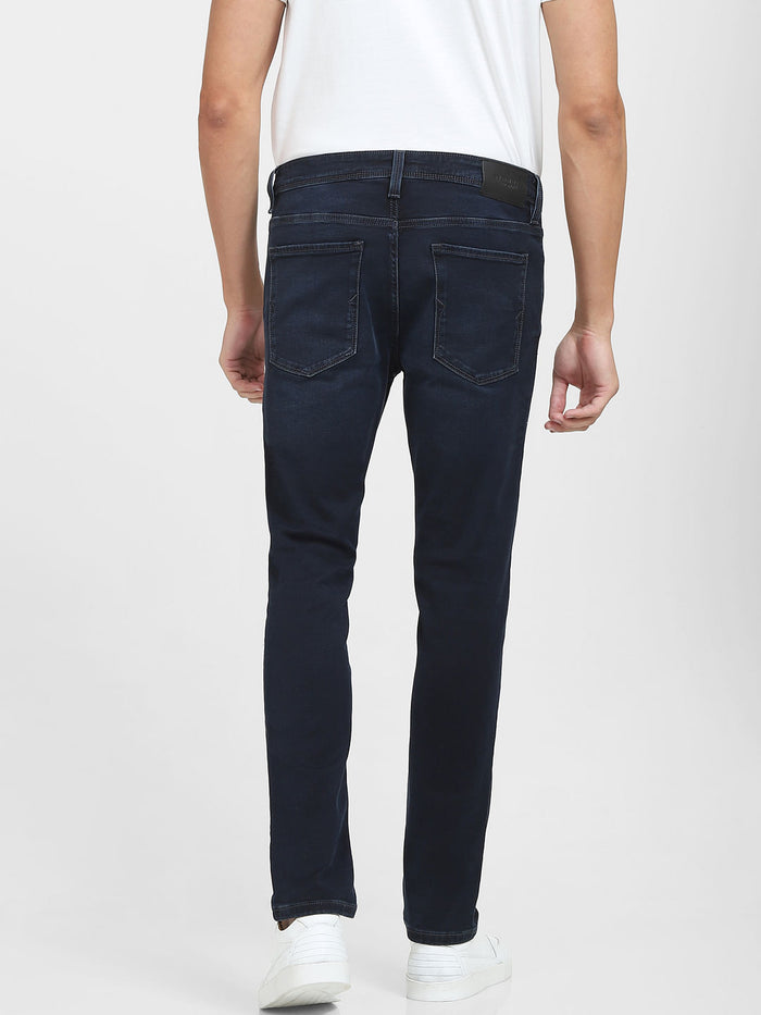 Dark Blue Mid Rise Slim Fit Jeans