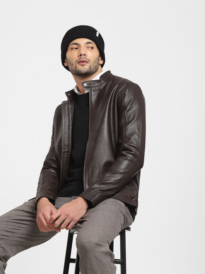 Dark Brown Leather Jacket