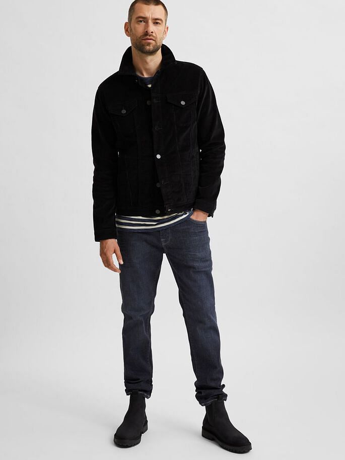 Dark Grey Mid Rise Organic Cotton Slim Fit Jeans