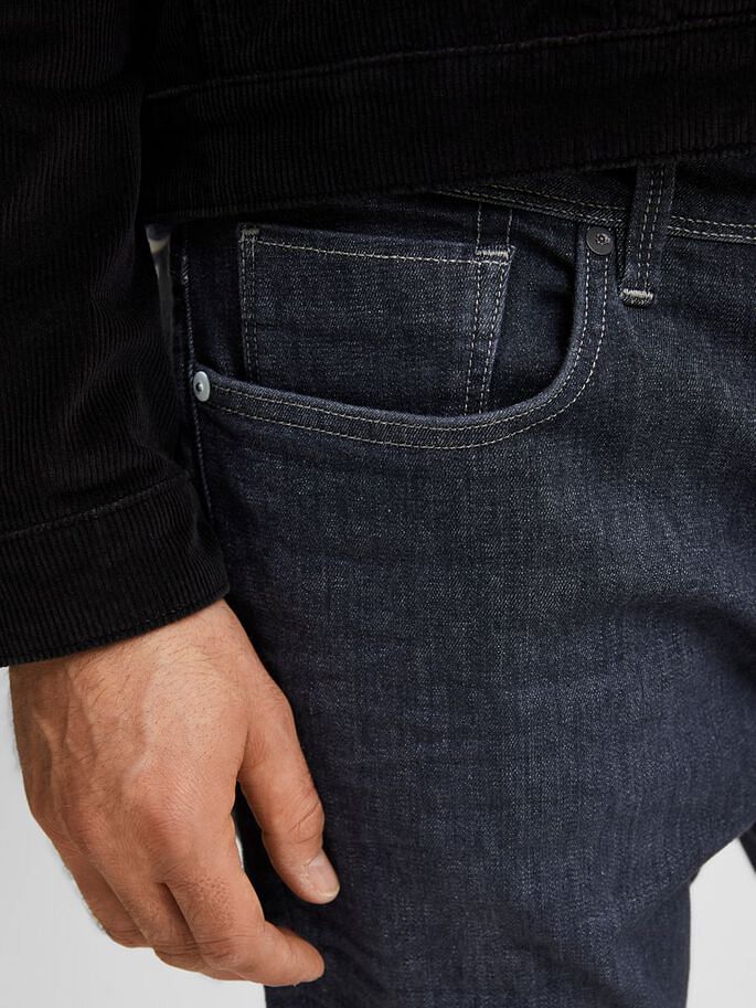 Dark Grey Mid Rise Organic Cotton Slim Fit Jeans