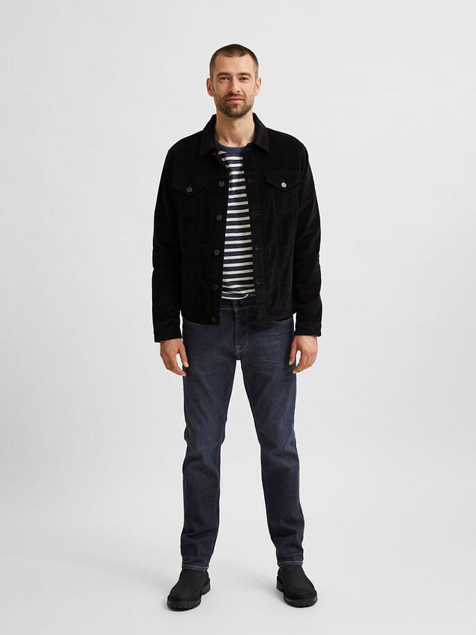 Dark Grey Mid Rise Organic Cotton Slim Fit Jeans