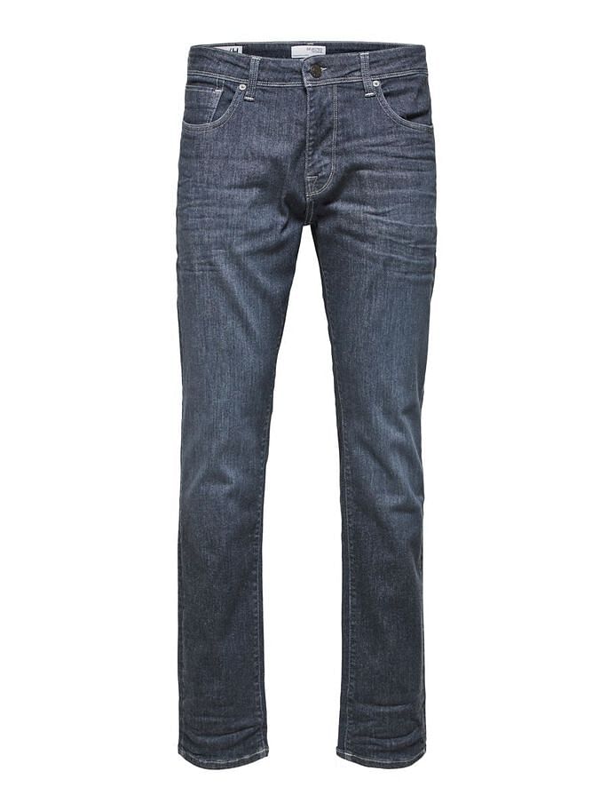 Dark Grey Mid Rise Organic Cotton Slim Fit Jeans