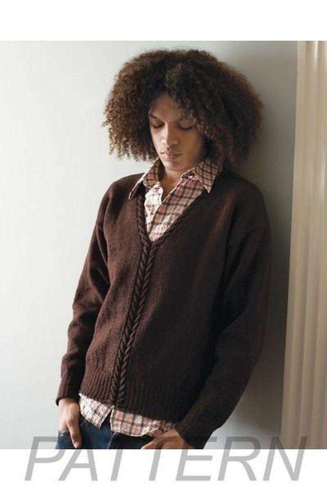 Debbie Bliss 12 Man's Cable Neck Sweater PATTERN ONLY-Patterns-Debbie Bliss-Alpaca Direct