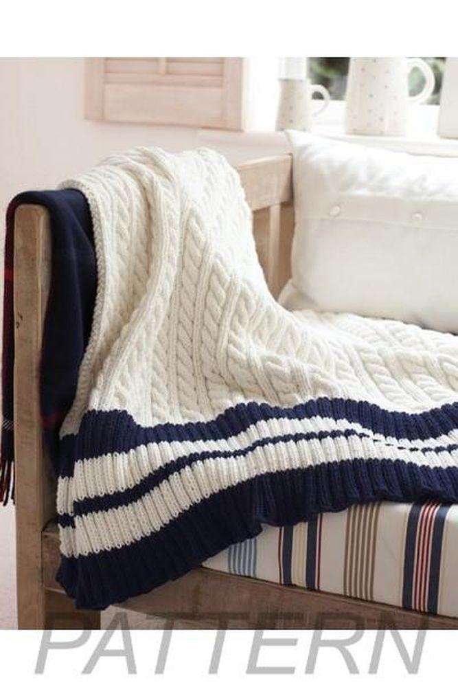 Debbie Bliss 12 Nautical Throw PATTERN ONLY-Patterns-Debbie Bliss-Alpaca Direct
