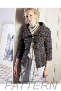 Debbie Bliss Drop Collar Cabled Jacket PATTERN ONLY-Patterns-Debbie Bliss-Alpaca Direct
