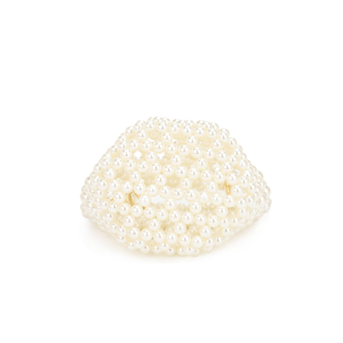 DESTINY Mini Top Handle Faux Pearl Bucket Bag with Strap