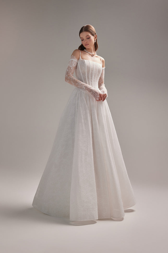 Detachable Chantilly Lace Sleeves