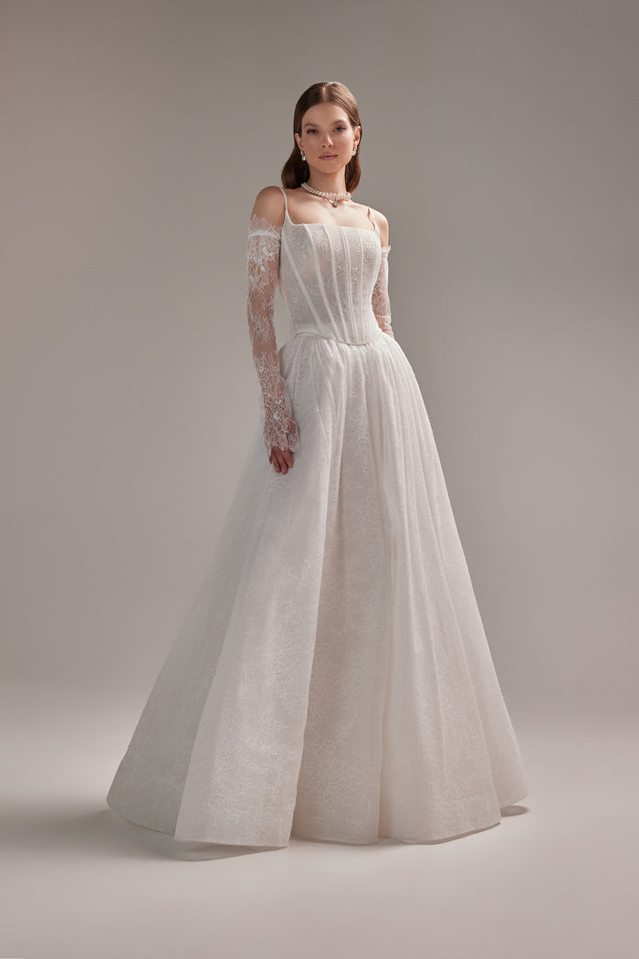 Detachable Chantilly Lace Sleeves