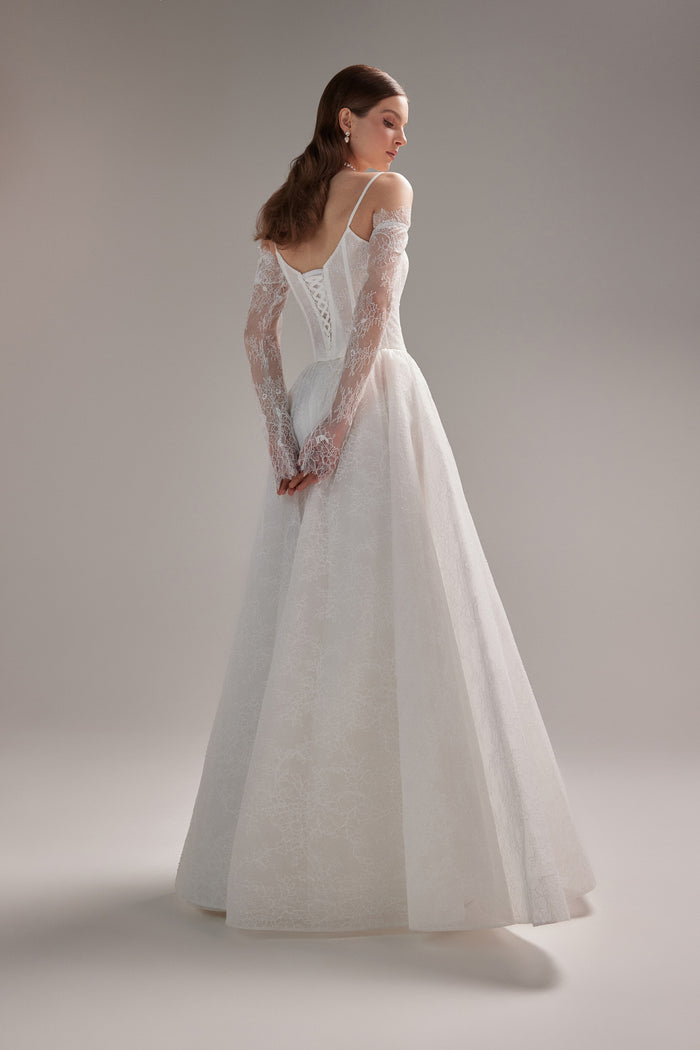 Detachable Chantilly Lace Sleeves