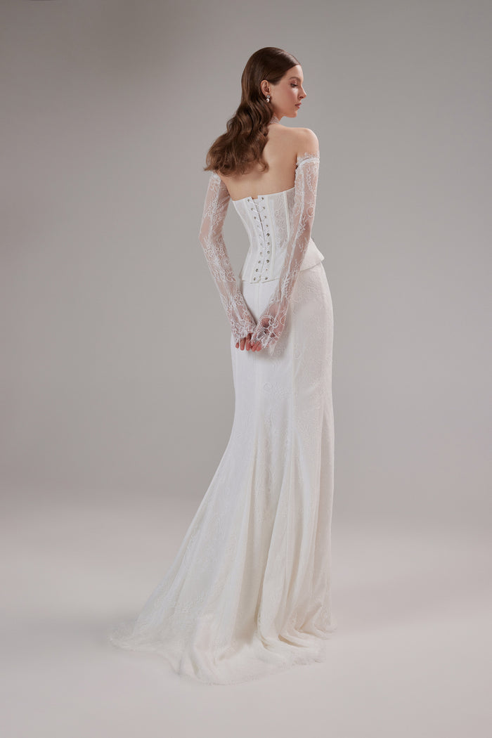 Detachable Chantilly Lace Sleeves
