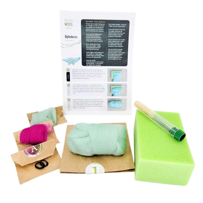 DIY Kit - Needle Felting - Diplodocus by Benzie Design
