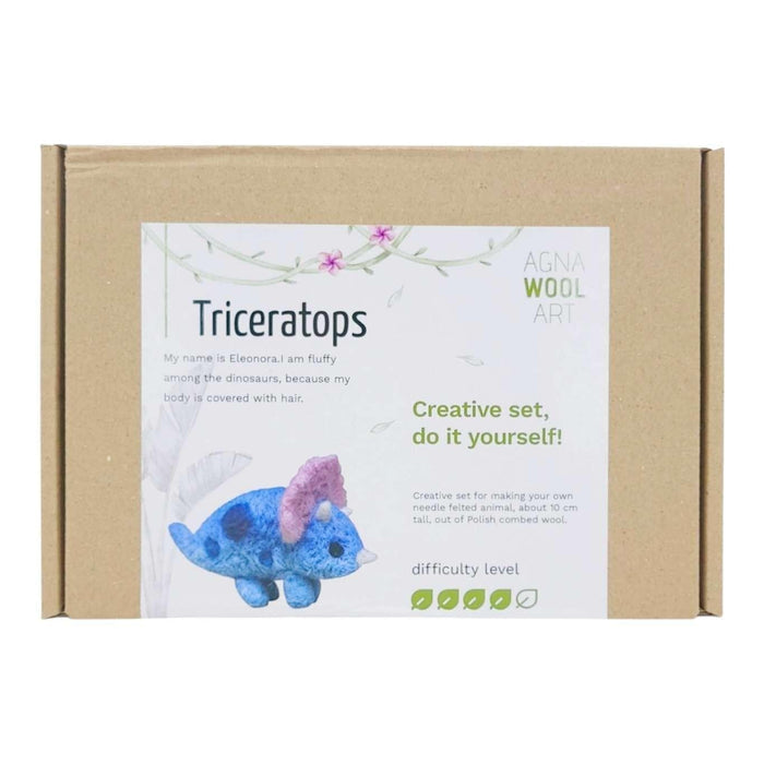 DIY Kit - Needle Felting - Triceratops by Benzie Design