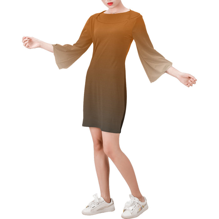 dti tenne fade dress Bell Sleeve Dress (Model D52)