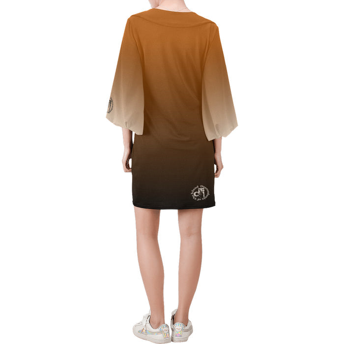 dti tenne fade dress Bell Sleeve Dress (Model D52)