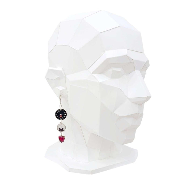 Earrings - Cat O'Clock Watch Dials (Stainless Steel) by The Handmade Showroom