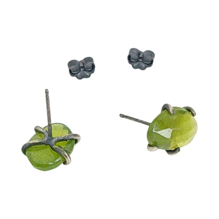 Earrings - Celeste Studs (Vesuvianite) by Three Flames Silverworks
