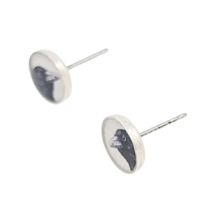 Earrings - Crow Resin Studs (Stainless Steel) by Christine Stoll