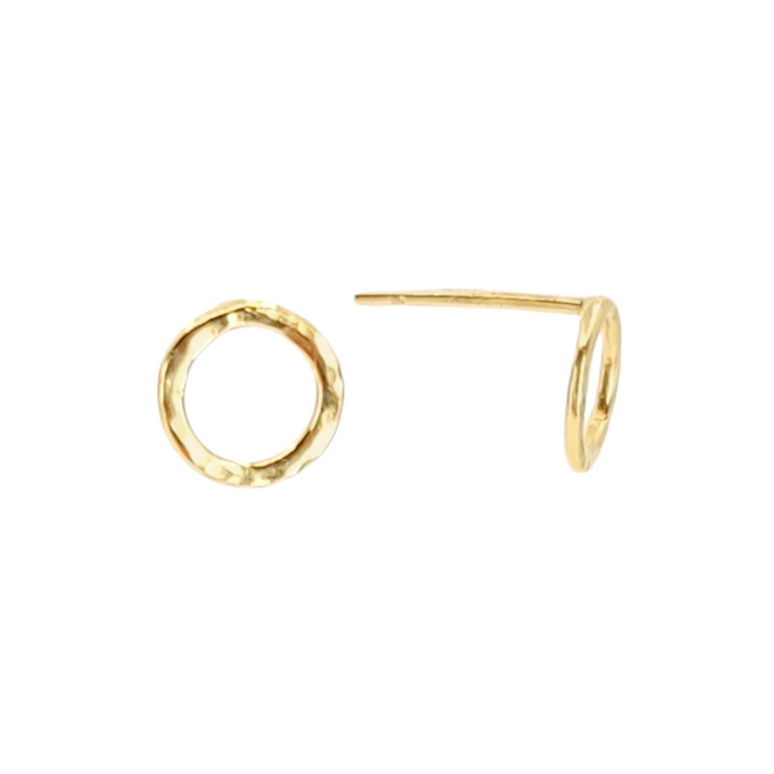 FWSE01G $40 - 14k Yellow Gold Fill Tiny Open Circle Stud Earrings