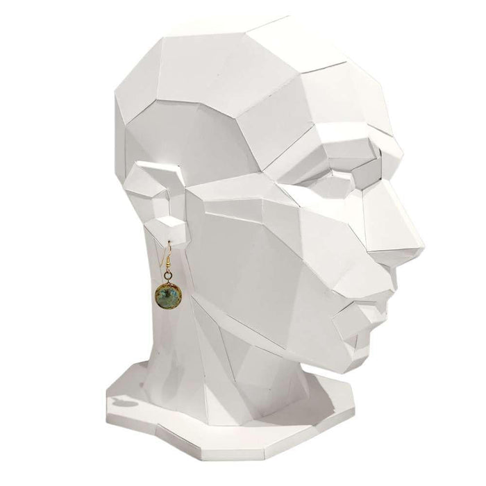 Earrings - Small Circle Drops in Earth by Dandy Jewelry