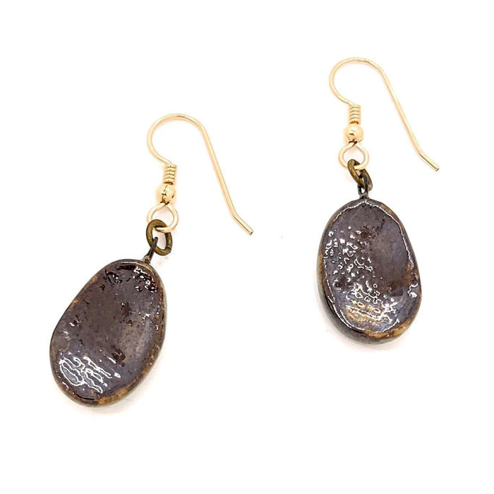 Earrings - Small Gem Drops in Earth by Dandy Jewelry
