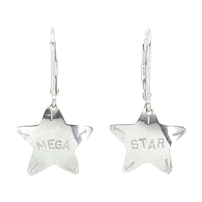 Earrings - Small MEGA STAR Drops (Sterling Silver) by imakecutestuff