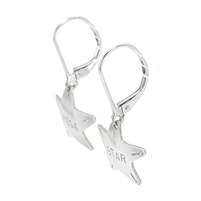 Earrings - Small MEGA STAR Drops (Sterling Silver) by imakecutestuff