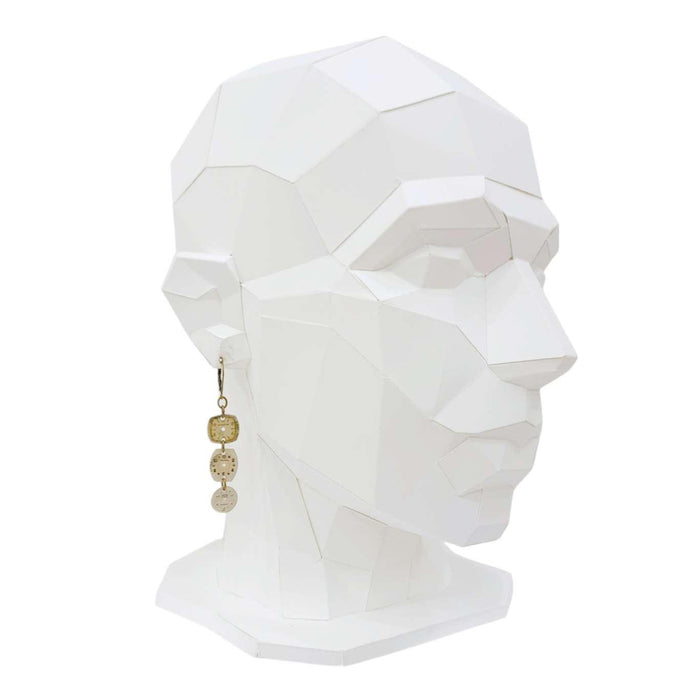 Earrings - Watch Dials Trio - Antiqued Brass by Christine Stoll