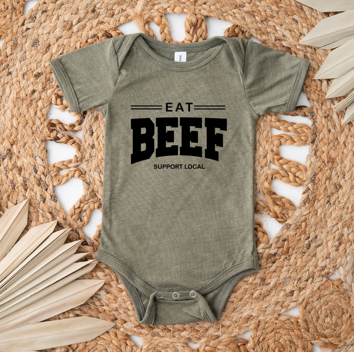 Eat Beef Support Local Black Ink- Infant/Toddler/Youth