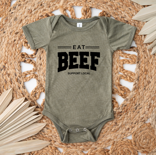 Eat Beef Support Local Black Ink- Infant/Toddler/Youth