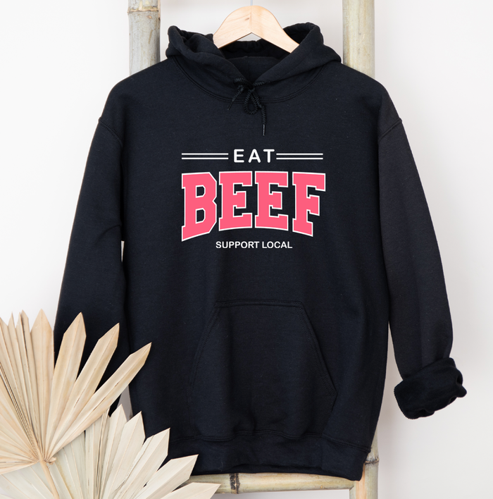 Eat Beef Support Local Pink– Hoodie