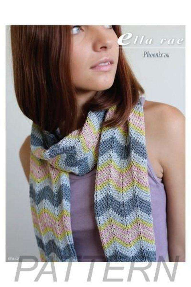 Ella Rae Phoenix DK Chevron Scarf PATTERN ONLY-Patterns-Ella Rae-Alpaca Direct