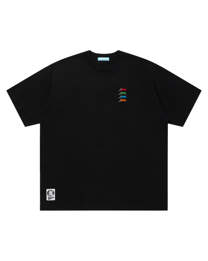 Embroidered Logo Cotton T-Shirt Running Dog