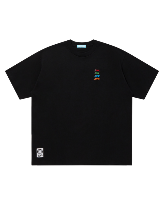 Embroidered Logo Cotton T-Shirt Running Dog