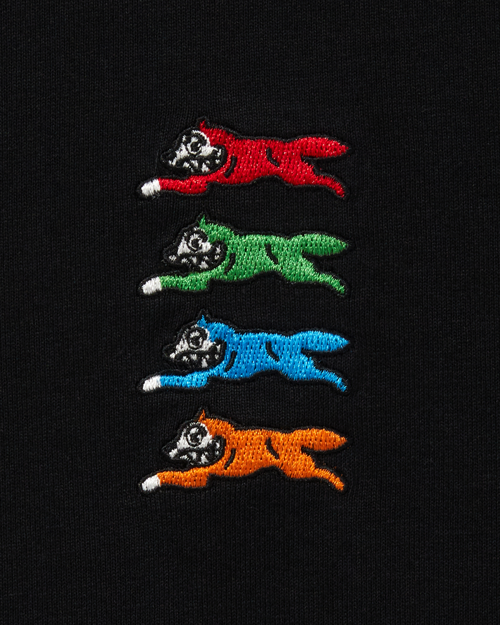 Embroidered Logo Cotton T-Shirt Running Dog