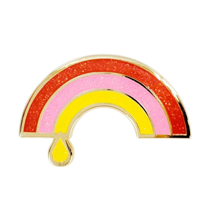 Enamel Pin - Rainbow Drop with Glitter by Amber Leaders Designs