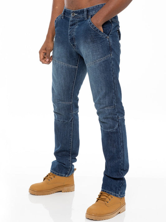 EZ243 Mens Midwash Straight Fit Denim Jeans EZ243 | Enzo Designer Menswear ENZO RAWDENIM