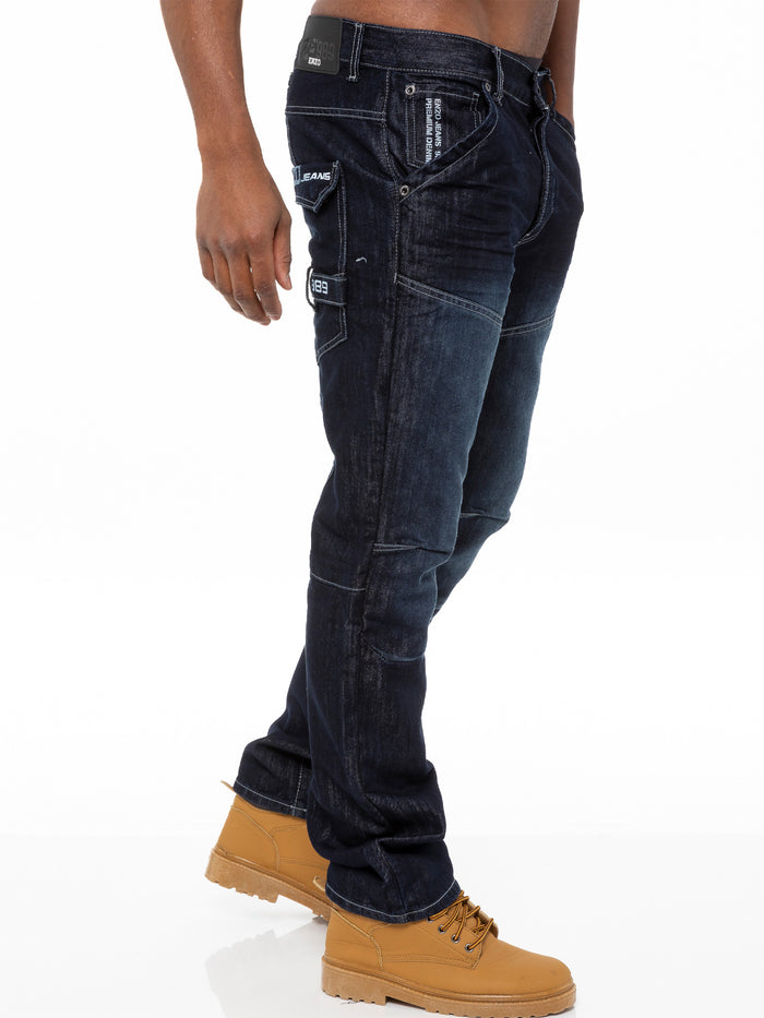 Enzo | Mens Straight Fit Denim Jeans Designer Menswear