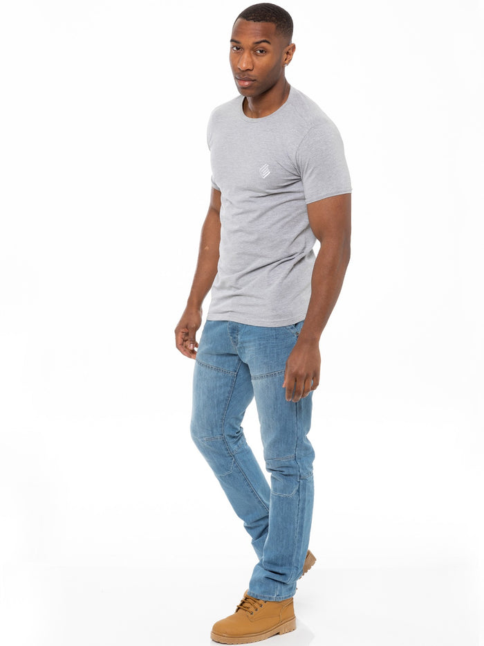 EZ243 Bleach Mens Straight Fit Denim Jeans EZ243 Bleach | Enzo Designer Menswear ENZO RAWDENIM