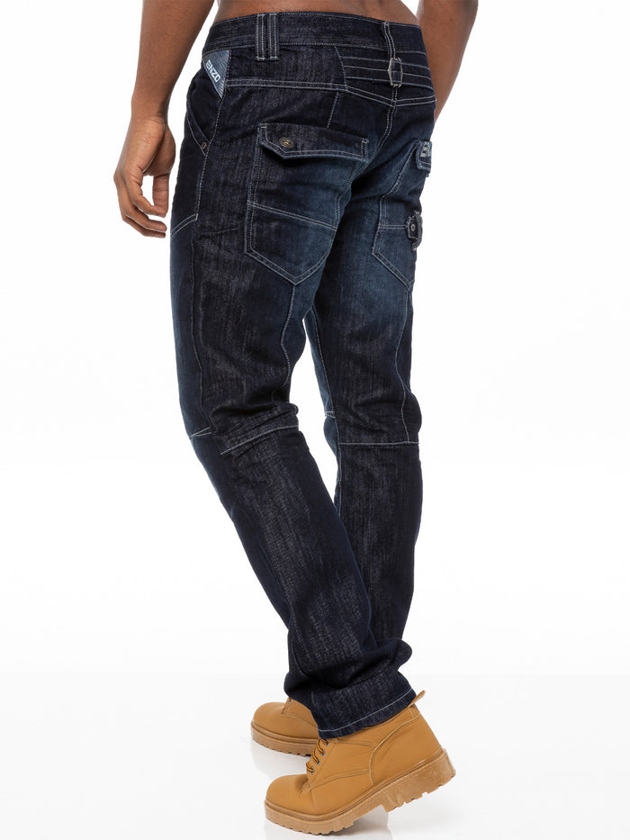 Enzo | Mens Straight Fit Denim Jeans Designer Menswear