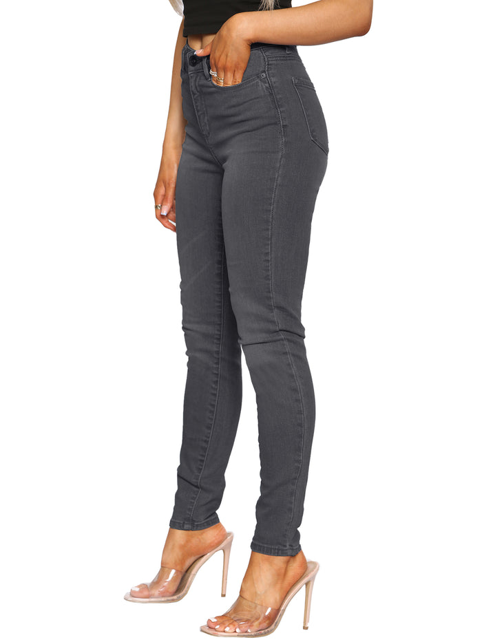 EZL416 Womens Skinny Stretch Denim Jeans UK Size 8-20 | Enzo Designer Womenswear ENZO RAWDENIM