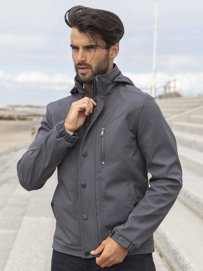 EJK590 Black ETO Clearance | Designer Men's Black Zip Jacket Style React ETO RAWDENIM