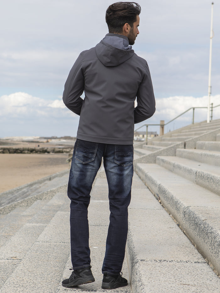 EJK590 Black ETO Clearance | Designer Men's Black Zip Jacket Style React ETO RAWDENIM