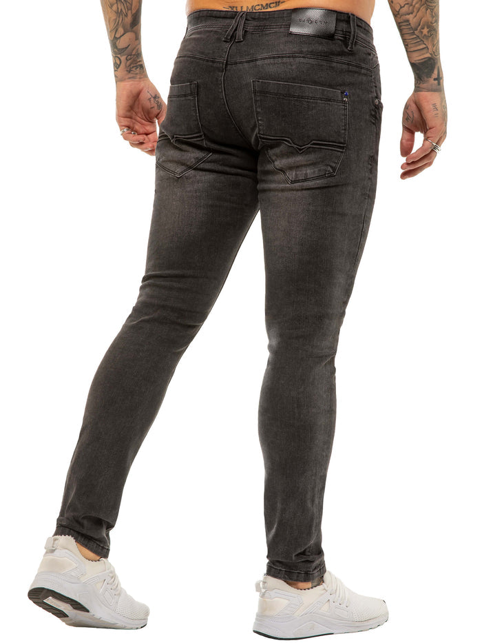 EM624 ETO | Mens Designer Basic Hyperstretch Blue Jeans ETO RAWDENIM