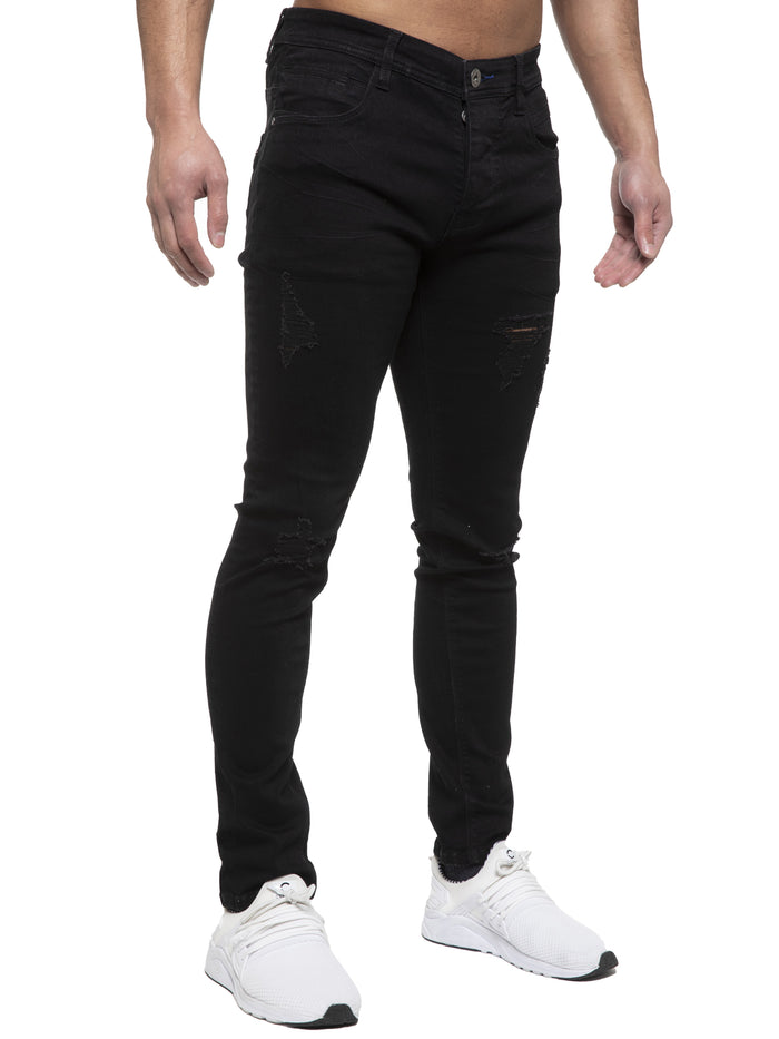 EM625 ETO | Mens Designer Hyperstretch Skinny Fit Distressed Jeans ETO RAWDENIM