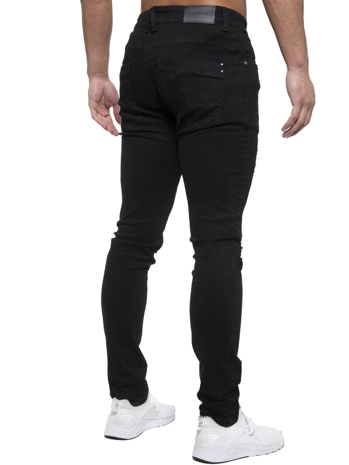 EM625 ETO | Mens Designer Hyperstretch Skinny Fit Distressed Jeans ETO RAWDENIM