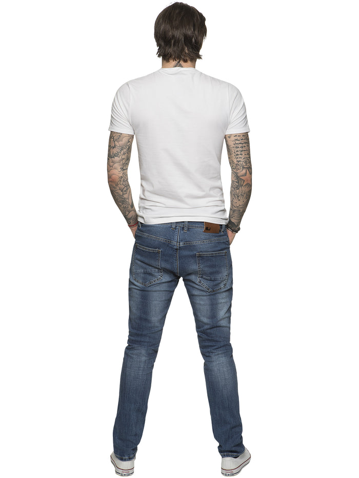 EM538 ETO | Mens Designer Tapered Fit Stretch Denim Jeans ETO RAWDENIM