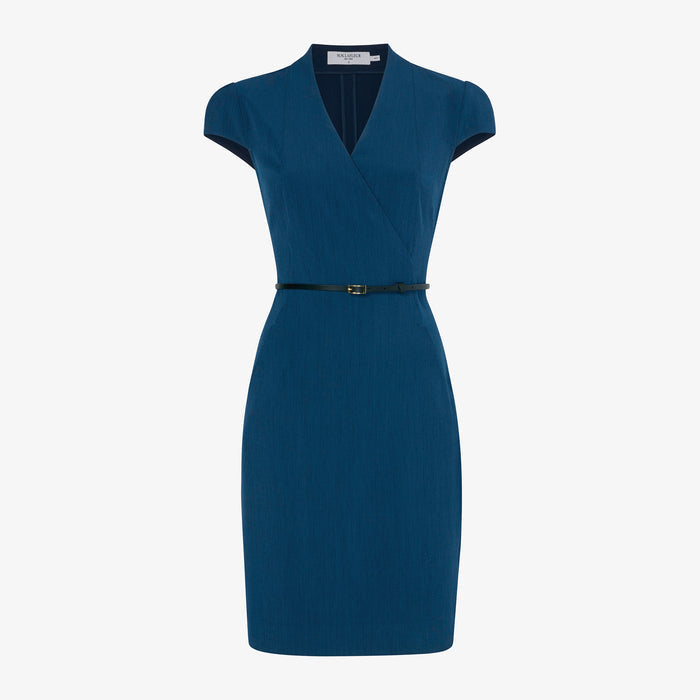 packshot image of the felisa dress in deep teal