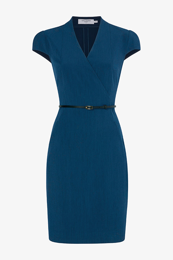 packshot image of the felisa dress in deep teal | Exclude | Still