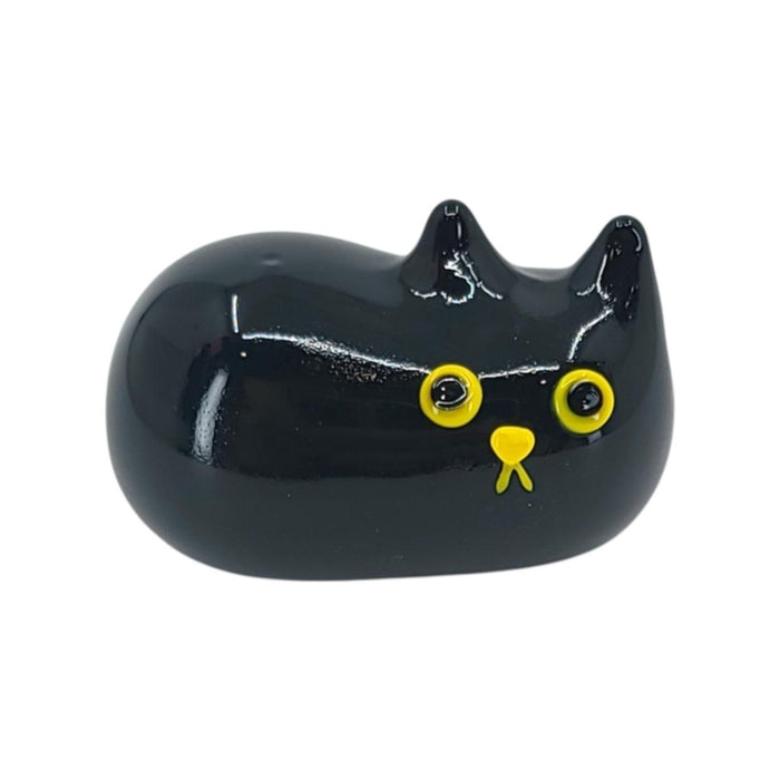 Figurine - Black Cat Lampwork Glass by Shang Daili
